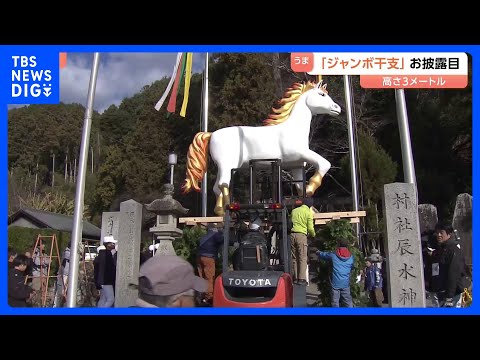 「ジャンボ干支」午（うま）の巨大像を奉納　高さ3メートル　初のクラウドファンディング活用｜TBS NEWS DIG サムネイル