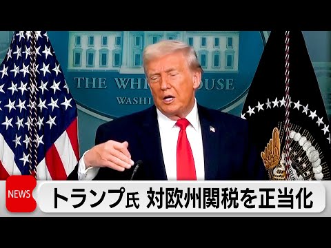 トランプ氏就任から1年で記者会見　欧州への関税措置は「強力で容易な交渉手段」 サムネイル