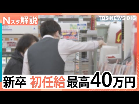 新卒で40万円も、売り手市場で加速する「あの手この手」の人材確保、早期離職を防ぐ「ミスマッチ防止」最前線【Nスタ解説】… サムネイル