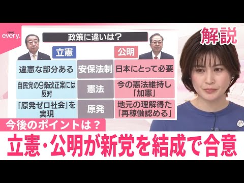 【解説】立憲･公明が新党を結成で合意  今後のポイントは？ サムネイル