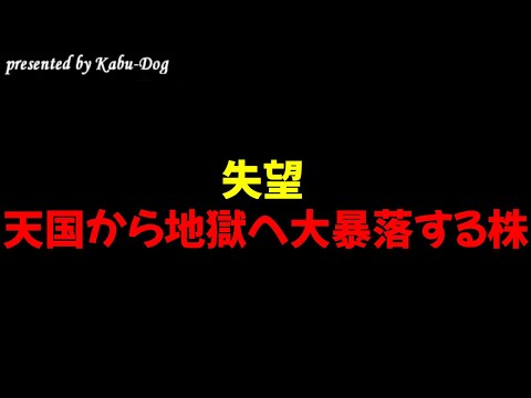 【失望】天国から地獄へ叩き落とされ株価暴落する銘柄 サムネイル