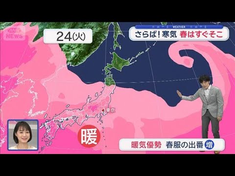 【関東の天気】さらば！寒気 春はすぐそこ　春のギアアップ！ 満開はいつ？【スーパーJチャンネル】(2026年3月14日) サムネイル