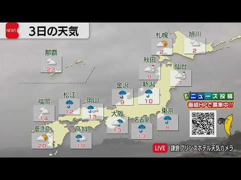 3月3日の天気 サムネイル