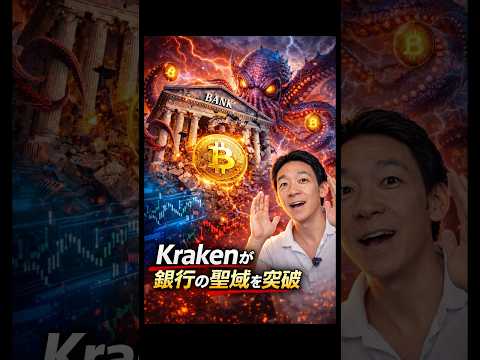 銀行 vs Kraken 開戦⁉︎ ビットコイン 投資 サムネイル