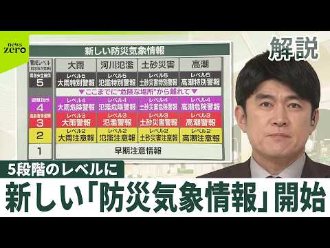 【解説】数字と色…新しい「防災気象情報」スタート  災害の危険度5段階のレベルに サムネイル