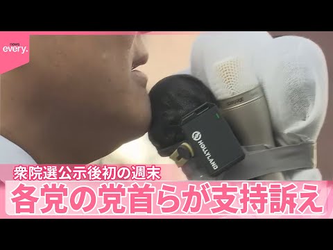 【衆院選】公示後初の週末  各党の党首らが支持訴え サムネイル