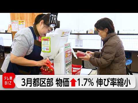 3月の東京23区 消費者物価1.7％上昇 2カ月連続で2％下回る サムネイル