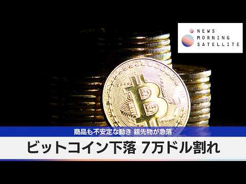 ビットコイン下落 7万ドル割れ　商品も不安定な動き 銀先物が急落【モーサテ】 サムネイル