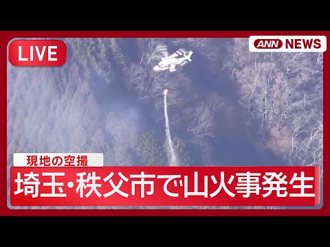 【ヘリ空撮・ライブ】埼玉･秩父市の山林火災 現在の様子は？【LIVE】(2026年1月18日) ANN/テレ朝 サムネイル