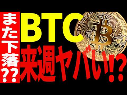 ビットコイン来週ヤバい⁉なぜ下落が止まらない？今後の戦略を共有！【仮想通貨】 サムネイル