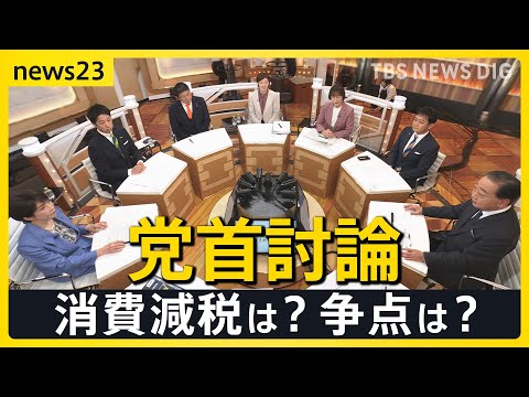 【news23党首討論】衆議院選挙 1月27日公示を前に各党党首が討論　消費減税は？選挙の争点は？【選挙の日、そのまえ… サムネイル