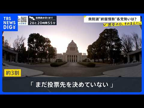 衆議院選挙・迫る投票日 各党の勢いは…　“投票の判断”何を重視？終盤情勢が判明【news23】｜TBS NEWS DIG サムネイル