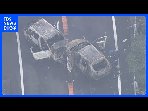 【車3台絡む事故】うち2台から出火 高齢男性1人死亡、子ども含む男女6人搬送　福岡県宮若市の県道｜TBS NEWS D… サムネイル