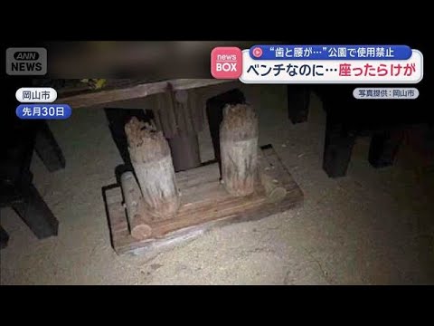 “歯と腰が…”公園で使用禁止　ベンチなのに座ったらけが【スーパーJチャンネル】(2026年6月2日) サムネイル