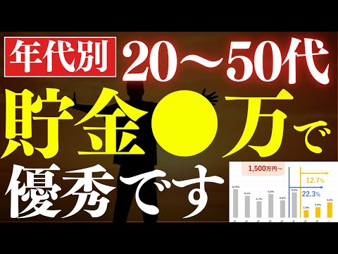 【20代～50代】貯金額は●万円で、超優秀です…！年代別の平均貯金額・中央値はいくら？ サムネイル