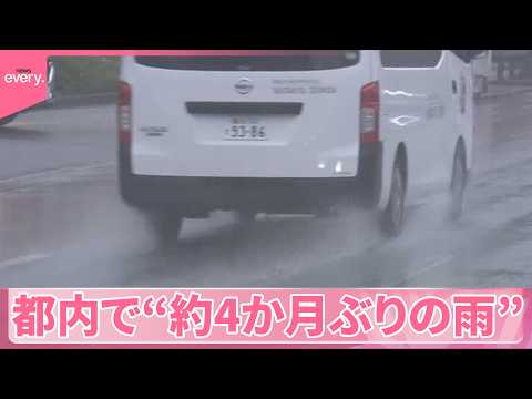 【“恵みの雨”】広い範囲で…　都内で約4か月ぶり、まとまった雨 サムネイル