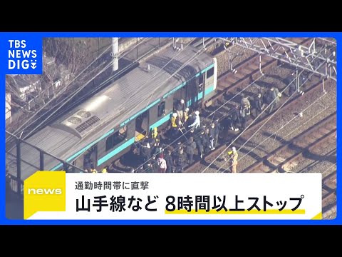 山手線など8時間以上運転見合わせ　出勤時間を直撃し67万人以上に影響　空調停止で体調不良者も 「窓ガラスも人の熱さで曇… サムネイル