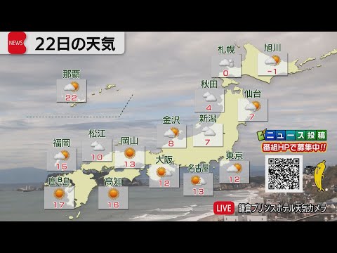 12月22日の天気 サムネイル