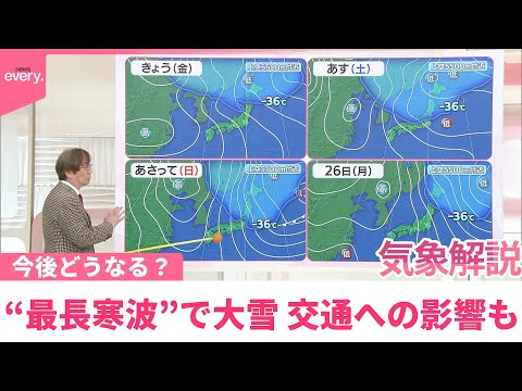 【木原さん解説】“最長寒波”で大雪　今後どうなる？ サムネイル