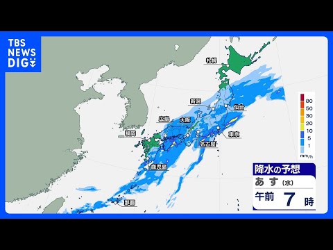 【天気解説】菜種梅雨に突入 太平洋側ではようやく恵みの雨に　あすの関東は朝から夜まで終日雨の見込み｜TBS NEWS… サムネイル