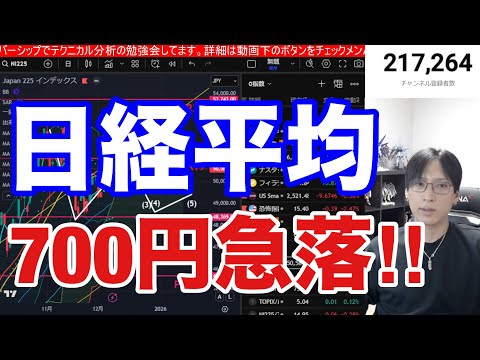 12/15【半導体、AI関連銘柄急落で日経平均668円下落。日銀ETF来月から売却開始か。】BG、アドバンテスト急落→… サムネイル