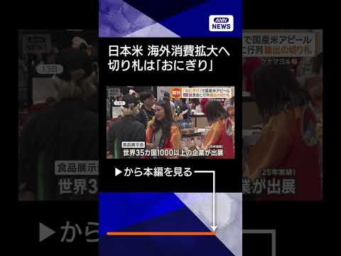 【ニュース】「おにぎり」を日本米輸出の切り札に　海外で消費拡大へ　国内は高騰“コメ余り”深刻 shorts サムネイル