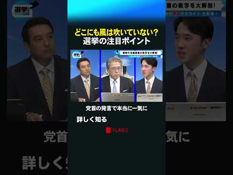 どこにも風は吹いていない？ 選挙の注目ポイント shorts 衆院選  衆議院 選挙 サムネイル