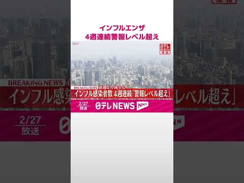 【速報】前週よりは減少も…インフル4週連続「警報レベル超え」  shorts サムネイル