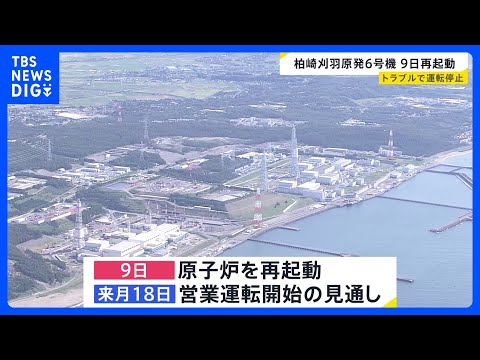 柏崎刈羽原発6号機　9日に再起動の方針　1月21日再稼働も制御棒をめぐるトラブルで運転を停止していた　東京電力｜TBS… サムネイル