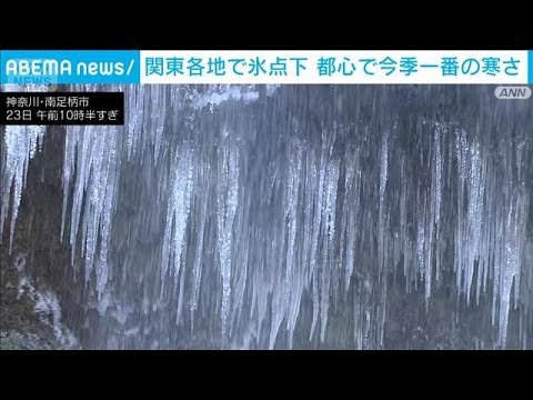 “自然の造形美”関東各地で氷点下　都心でも今季一番の寒さ(2026年1月23日) サムネイル