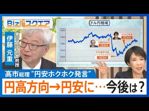 円高方向から一転、円安に… 高市総理の”円安ホクホク”発言で広がる波紋　今後の為替相場の見通しは？【Bizスクエア】 サムネイル