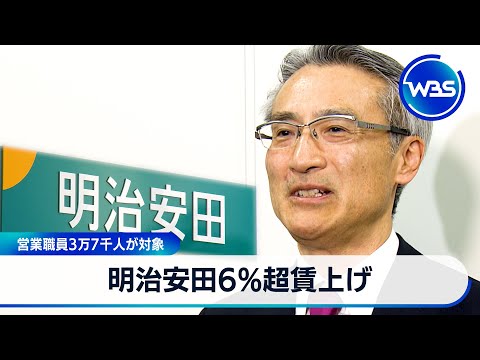 明治安田6％超賃上げ 営業職員3万7千人が対象【WBS】 サムネイル