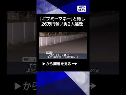 【ニュース】「ギブミーマネー」拳銃のようなもの突きつけ　現金26万円奪い男2人逃走　名古屋 shorts サムネイル