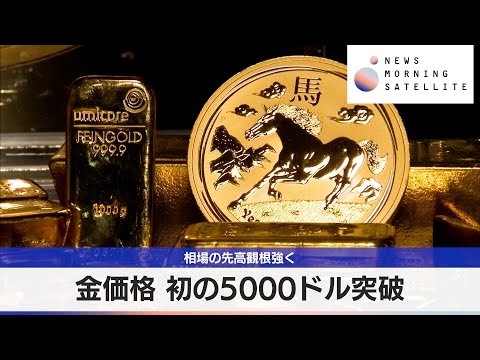 金価格 初の5000ドル突破　相場の先高観根強く【モーサテ】 サムネイル