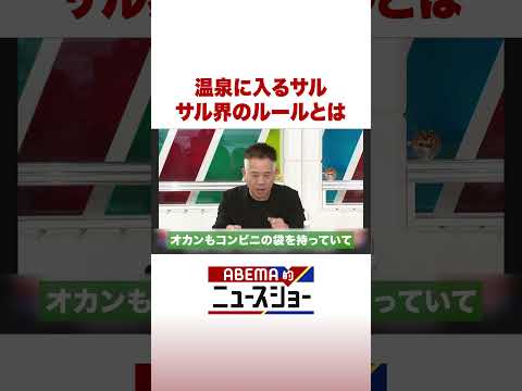 温泉に入るサル サル界のルールとは ABEMA的ニュースショー Shorts サムネイル