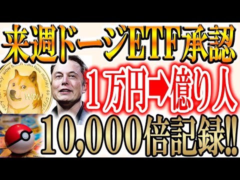 【ETF承認ラッシュ!!】ポケモントークンが1万倍記録！今おすすめのトークンは？【DOGE/ドージ/ビットコイン/リッ… サムネイル