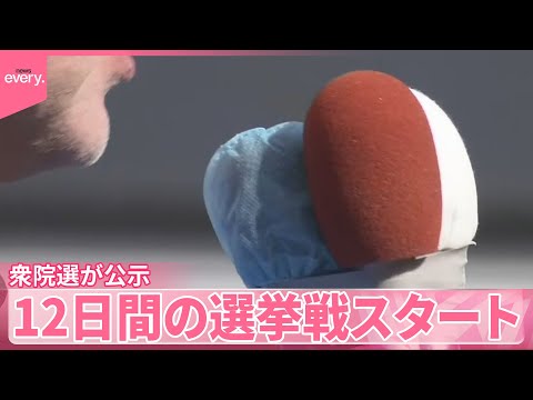 【衆院選が公示】各党党首が支持呼びかけ  12日間の選挙戦スタート サムネイル