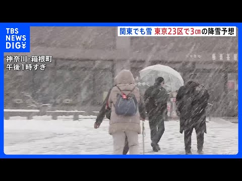 関東各地でけさから雪　神奈川・箱根町の仙石原で15cmの積雪観測　東京23区でも3cmの降雪予想…積もる可能性も　交通… サムネイル