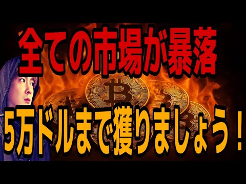 【BTCバブル崩壊に乗り遅れてしまったあなたへ】全金融市場が暴落‼️ビットコイン空売りで5万ドルまで獲りましょう‼️ サムネイル