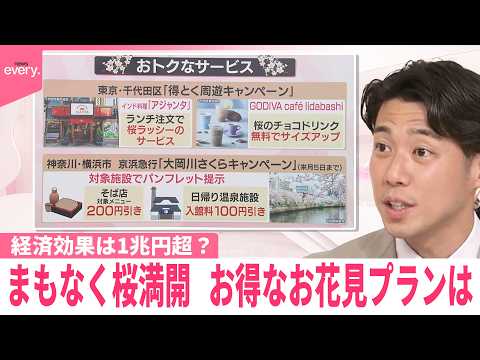【なるほどッ！】まもなく桜満開  お得なお花見プランは  経済効果は1兆円超？ サムネイル