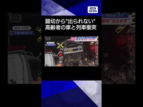 【ニュース】高齢者の車 踏切“出られず”列車が衝突…何があった？　埼玉・小川町shorts サムネイル