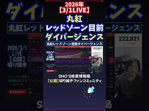 【3/1LIVE】丸紅レッドゾーン目前ダイバージェンス 日経平均株価 投資 サムネイル
