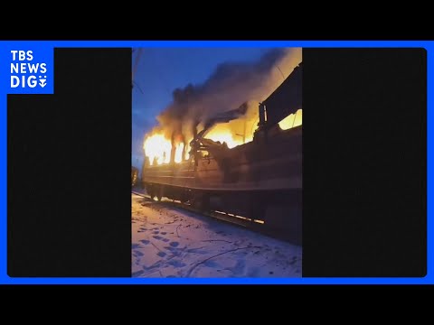 ウクライナ北東部ハルキウ州で旅客列車にロシアのドローン攻撃 これまでに4人死亡　200人以上乗車｜TBS NEWS D… サムネイル