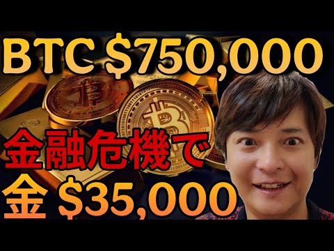 ビットコイン 750,000ドル(1.2億円)、金35,000ドルへ？金融危機で世界が変わる。 サムネイル