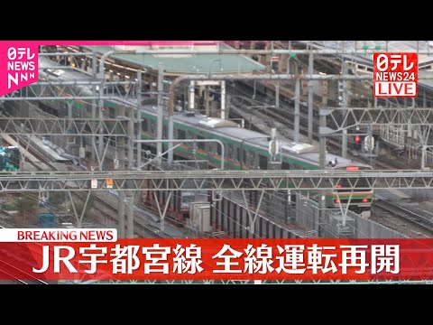【速報】JR宇都宮線  全線運転再開 サムネイル