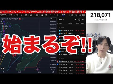1/9【日経平均急反発。日本株下落警戒ポイントは2018年と同じか】ドル円157円で円安加速。米国株、ナスダック、半導… サムネイル