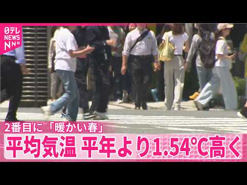 【今年3～5月平均気温】平年より1.54℃高く  統計開始の1898年以降、2番目に「暖かい春」  気象庁 サムネイル