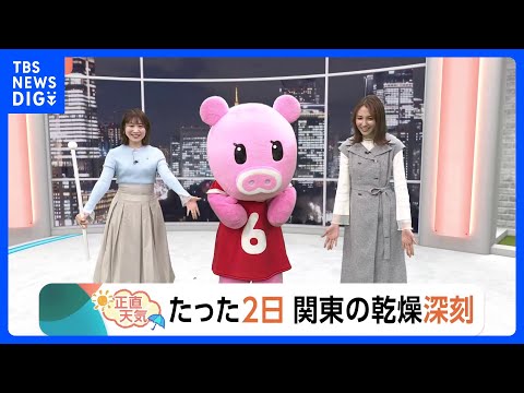 【1月27日 関東の天気】たった2日 関東の乾燥深刻｜TBS NEWS DIG サムネイル
