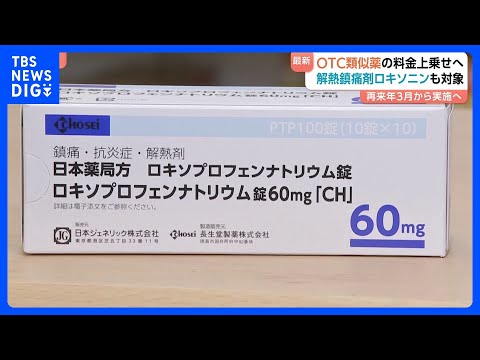 ロキソニンやヒルドイドゲルなど…OTC類似薬「25％上乗せ」で合意　約1100品目で負担増｜TBS NEWS DIG サムネイル