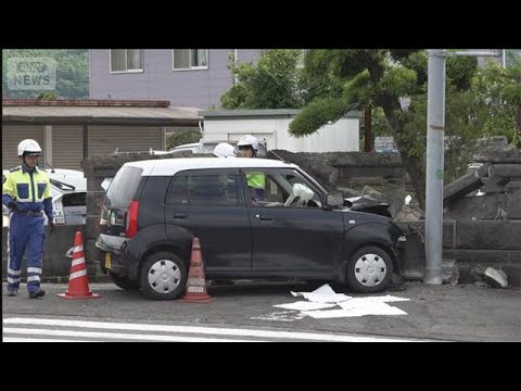 大分市で軽乗用車が住宅の壁に衝突　運転の男性（88）死亡(2026年6月2日) サムネイル